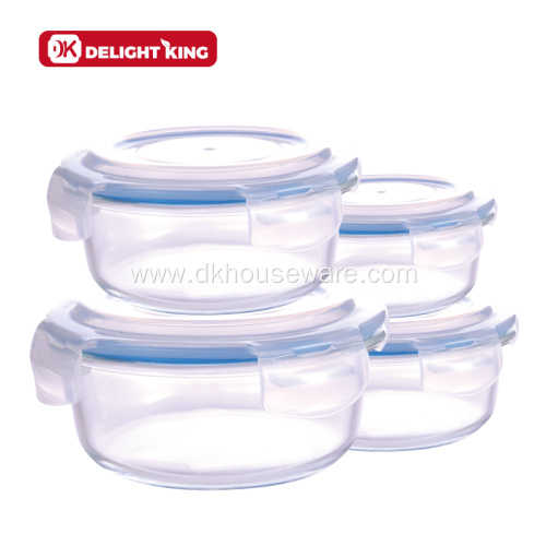 Heat Resistant Borosilicate Glass Food Container with Lid